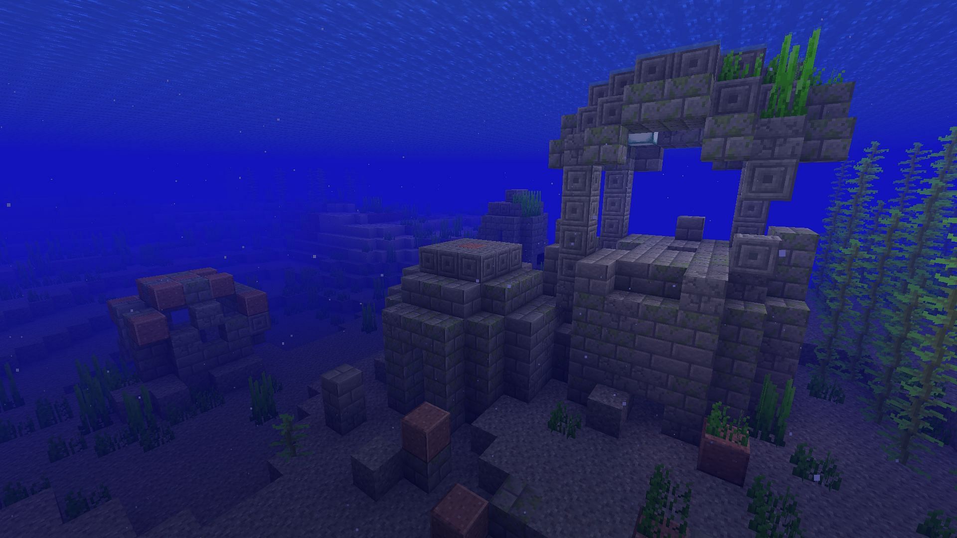 Ocean ruins will generate suspicious sand in Minecraft 1.20 Trails and Tales update that might contain sniffer eggs (Image via Mojang)