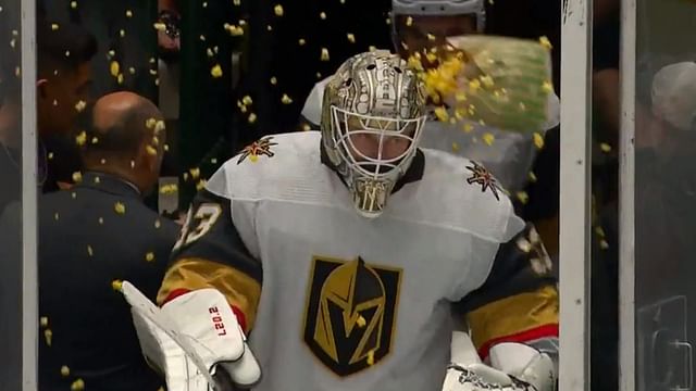 Adin Hill showered with popcorn by angry Dallas Stars fans as Vegas Golden Knights take 3-0 series lead