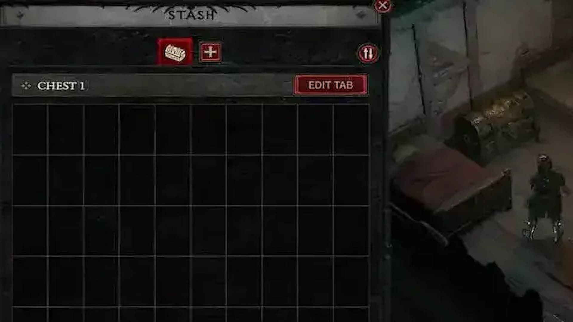 The stash can be used to store unused pieces of gear in Diablo 4 (Image via Blizzard)