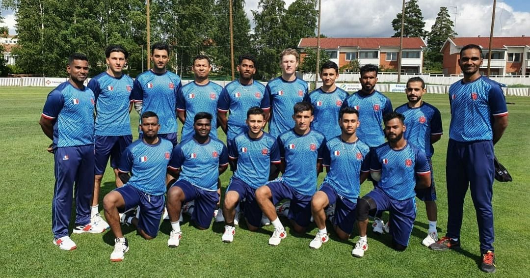 France Cricket team in action 