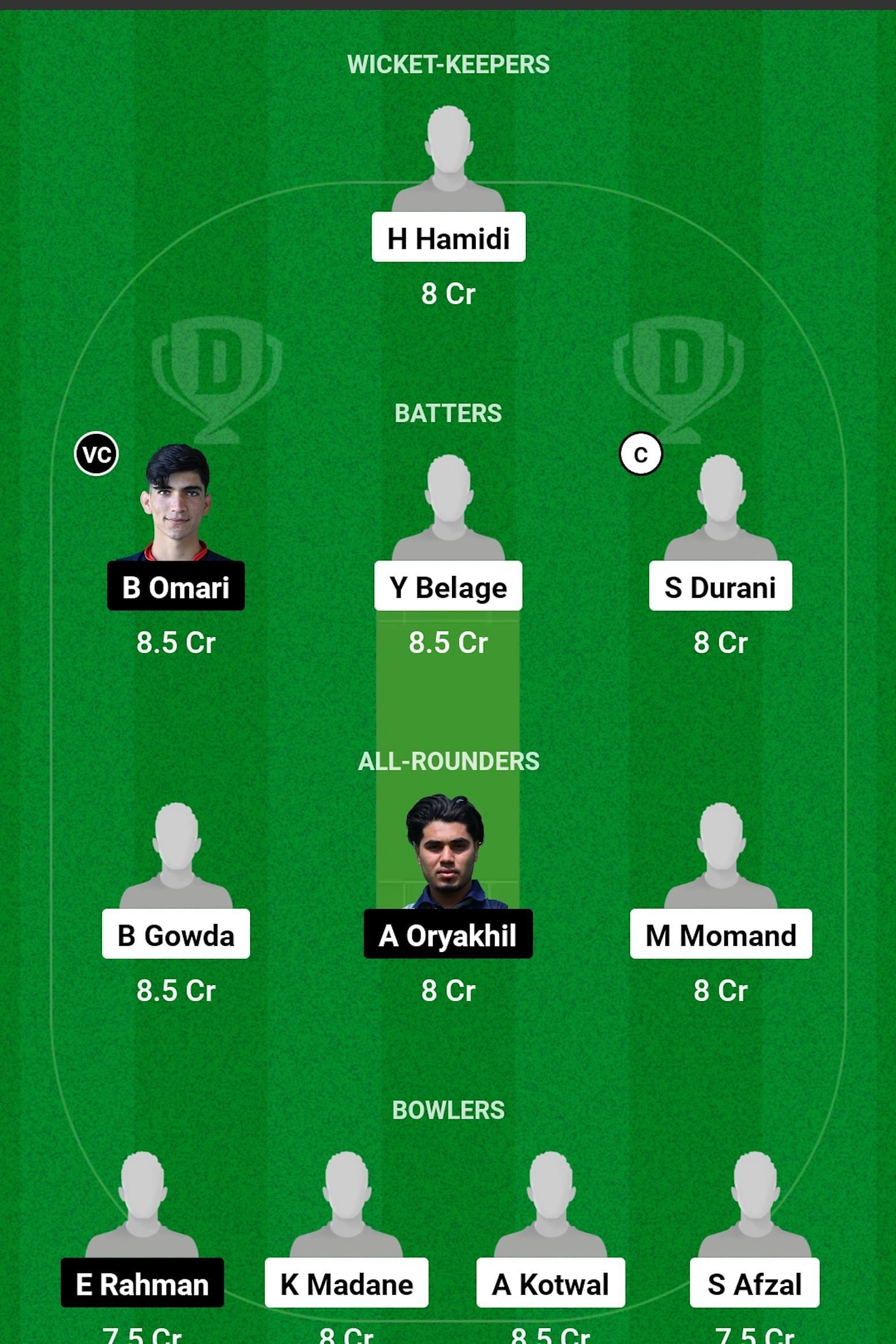 GCA vs ADD Dream11 Prediction, Match 30, Grand League Team