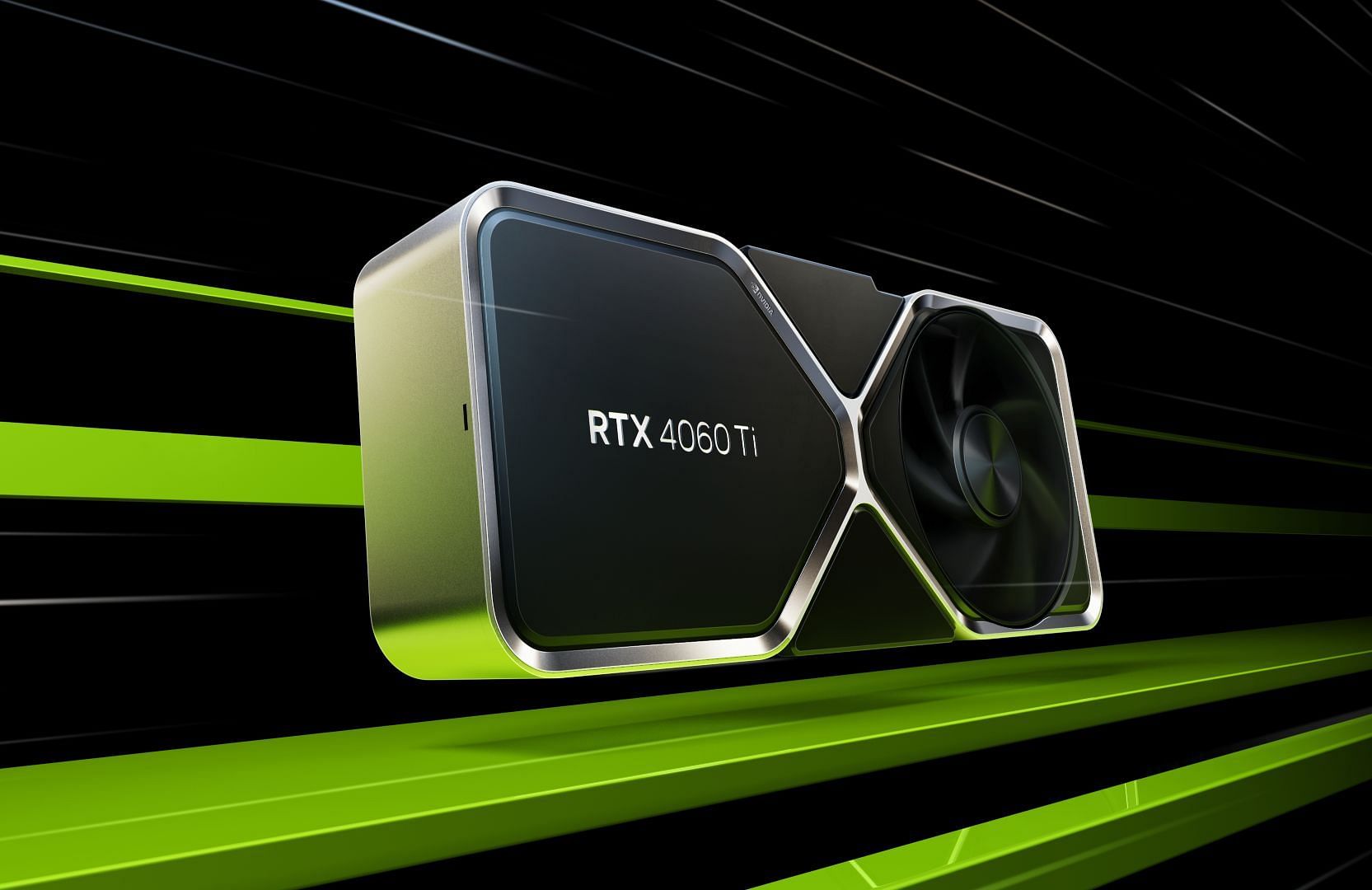 The RTX 4060 Ti Founder&#039;s Edition GPU (Image via Nvidia)