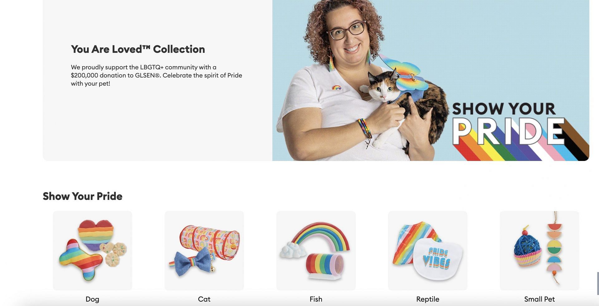 Social media users lash out at Pet Smart for launching Pride merchandise for pets, get slammed online. (Image via Twitter)