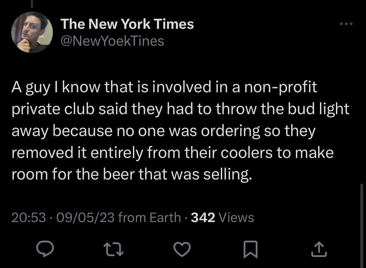 User talks about the lack of sales (Image via Twitter)