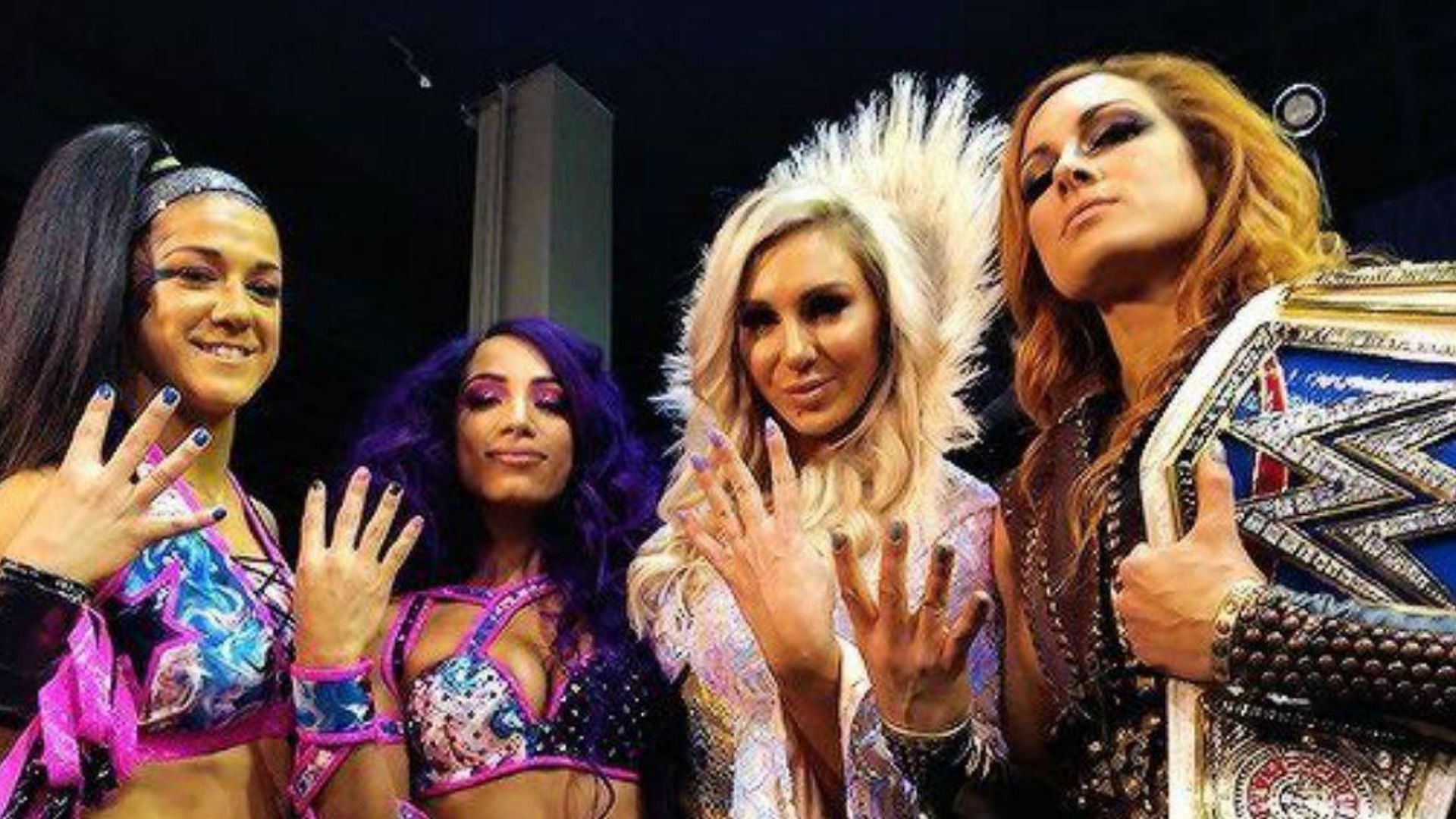 Becky Lynch, Charlotte Flair, Merecedes Mon&eacute; (fka Sasha Banks) and Bayley are known as The Four Horsewomen of WWE