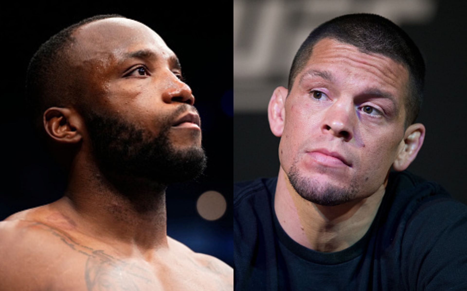 Leon Edwards (left), Nate Diaz (right)