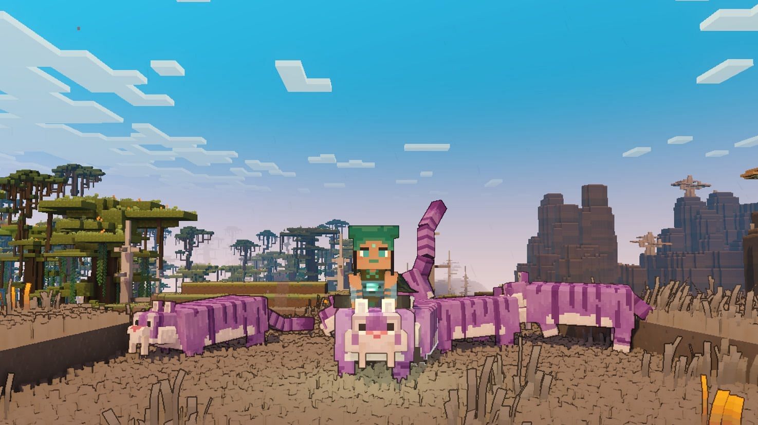 Regal Tiger is another Minecraft Legends mount (Image via Mojang)