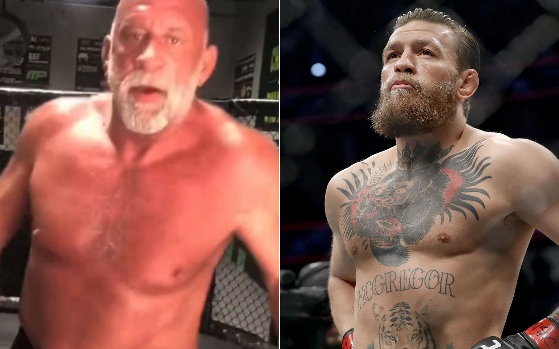 Mark Coleman [Left], and Conor McGregor [Right] [Photo credit: @SpinninBackfist - Twitter]