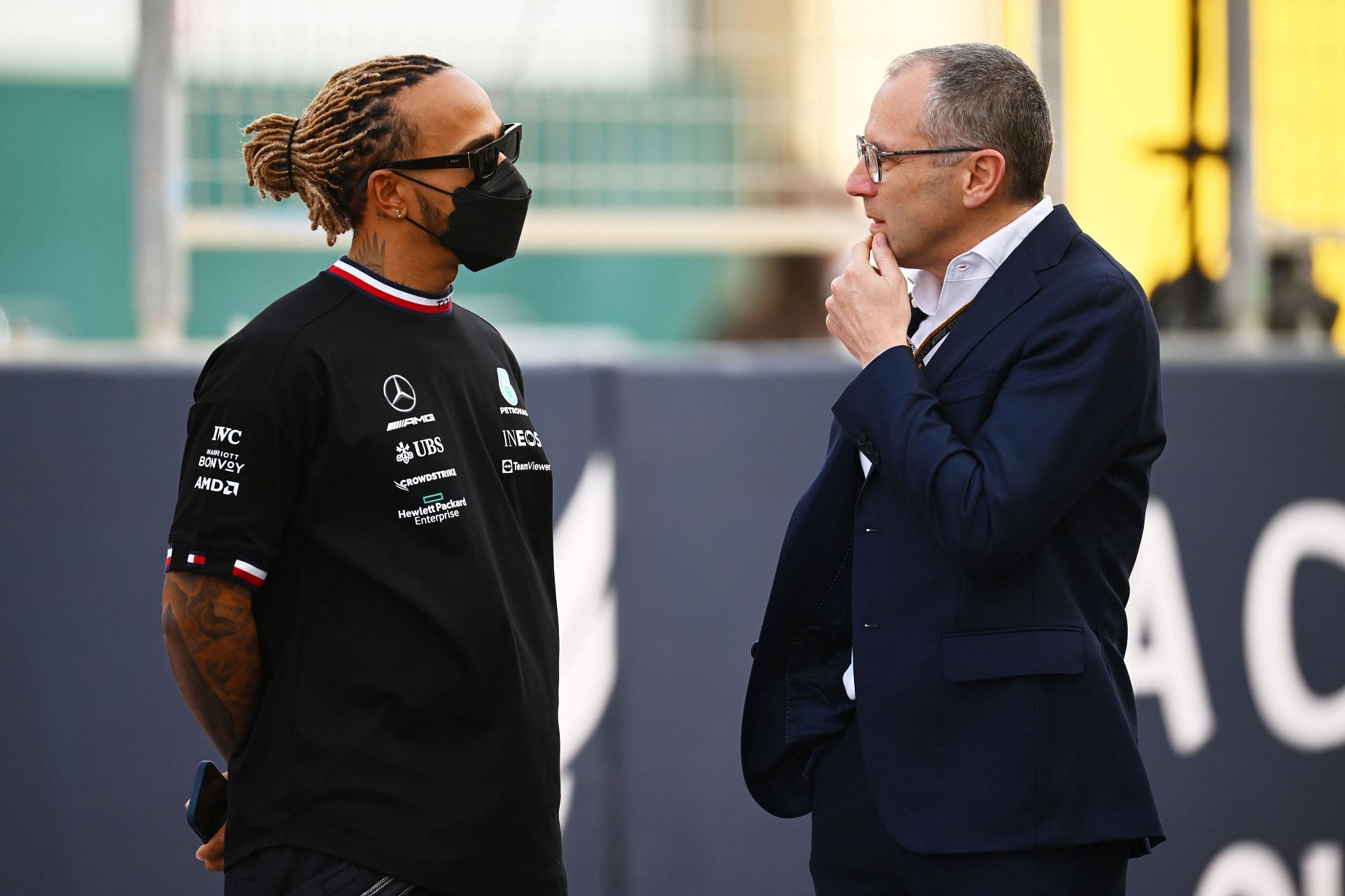 Lewis Hamilton and Stefano Domenicali