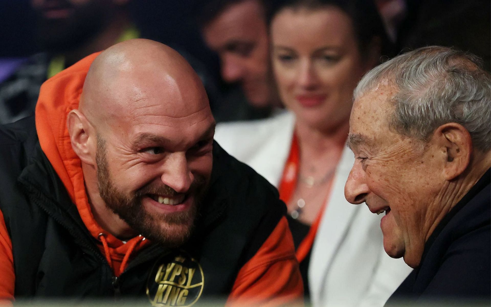 Tyson fury(left) with boxing promoter Bob Arum(right)