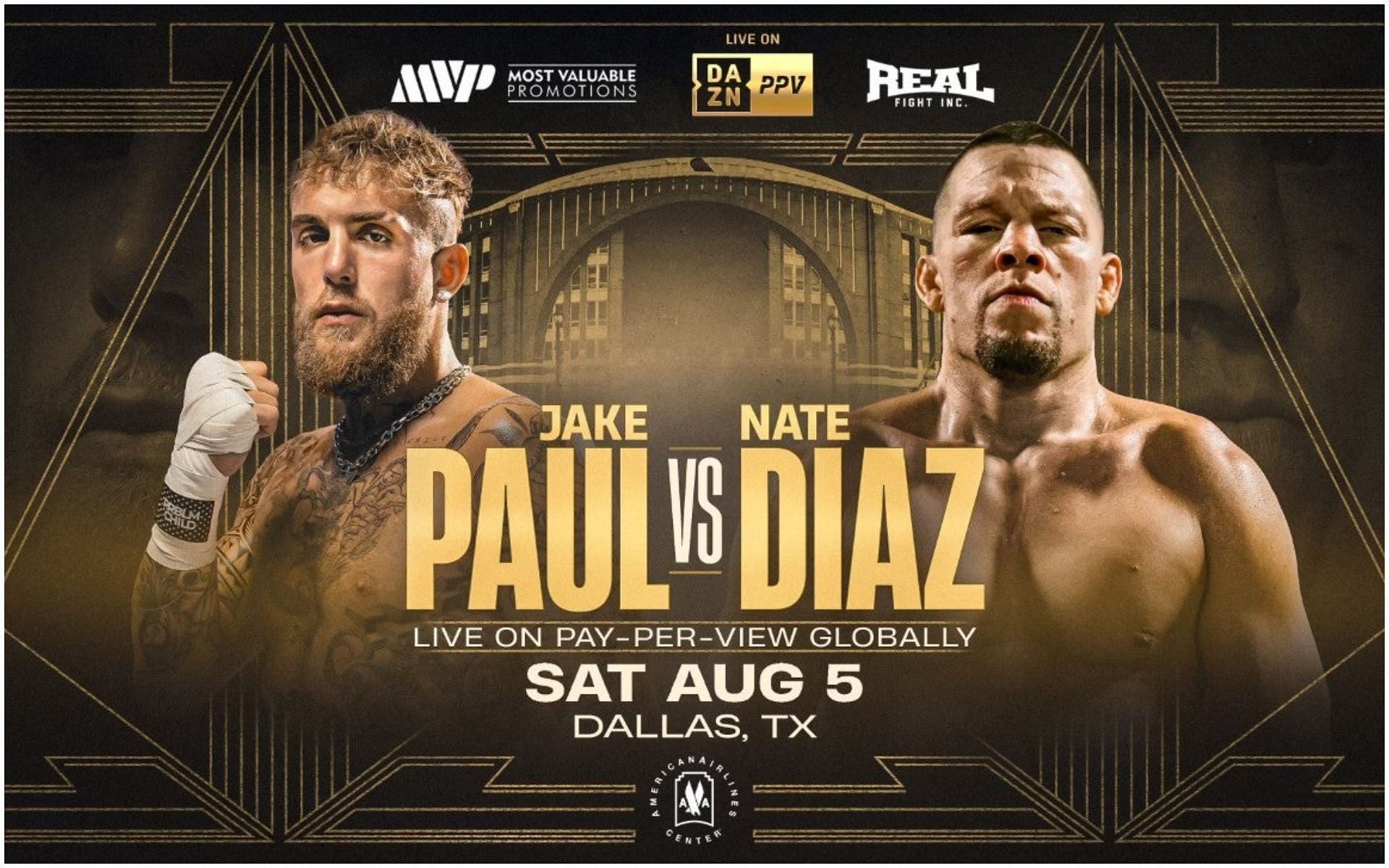 Jake Paul vs. Nate Diaz official poster