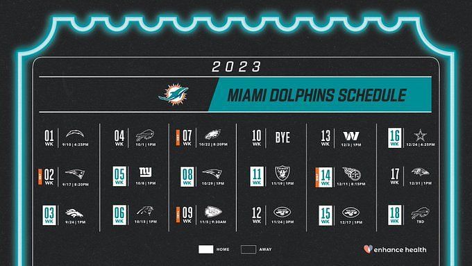 Miami Dolphins Schedule 2023: Dates, Time, Tv, Schedule, Opponents and more
