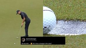 “Did I miss a change in the rules?” - Fans react as Lee Hodges’ putt ball rests on lip of the hole for a long time
