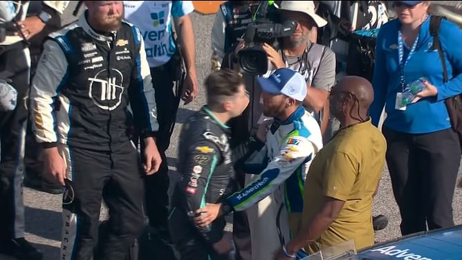 NASCAR fans react as Ross Chastain and Noah Gragson throw punches at each other post-race at Kansas