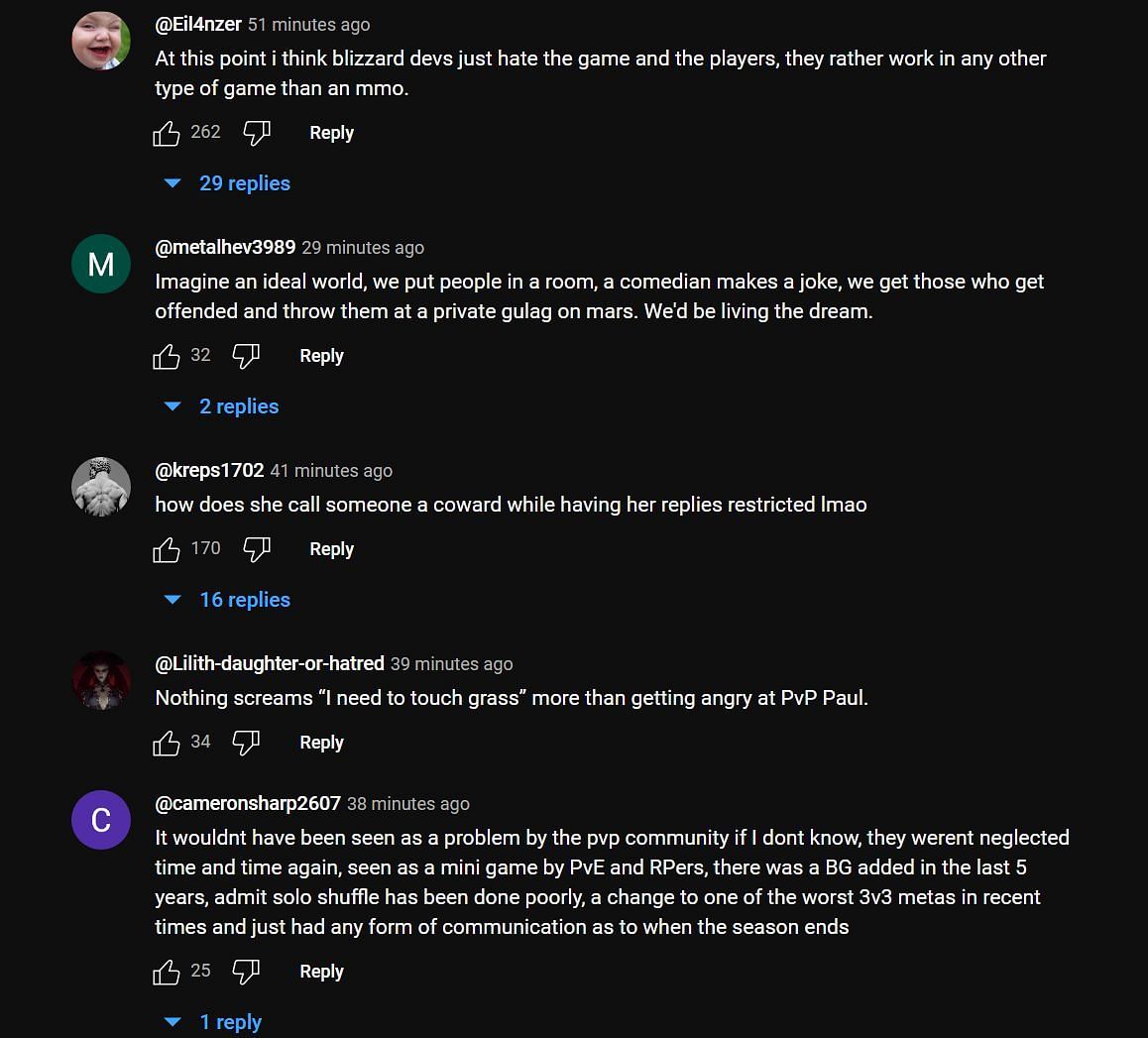 Viewers discussing PVP in World of Warcraft (Image via Asmongold Clips/YouTube)