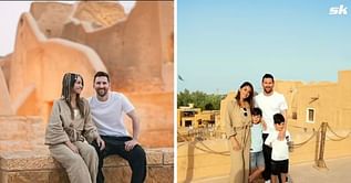 Lionel Messi and Antonela Roccuzzo pose for newly released photos from PSG superstar’s unauthorized Saudi visit which led to suspension