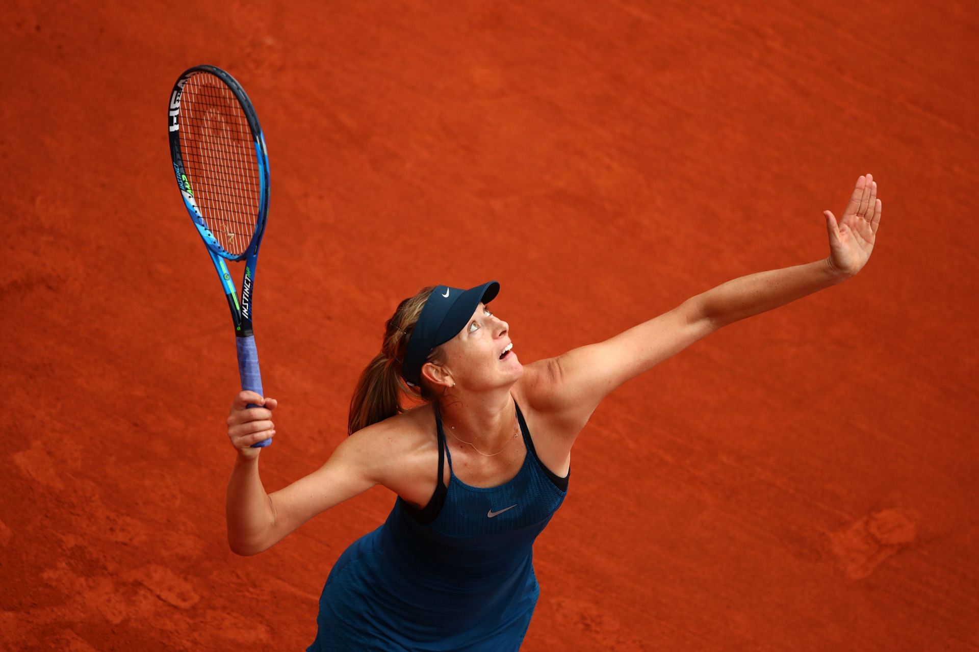 Maria Sharapova in action at the 2018 French Open