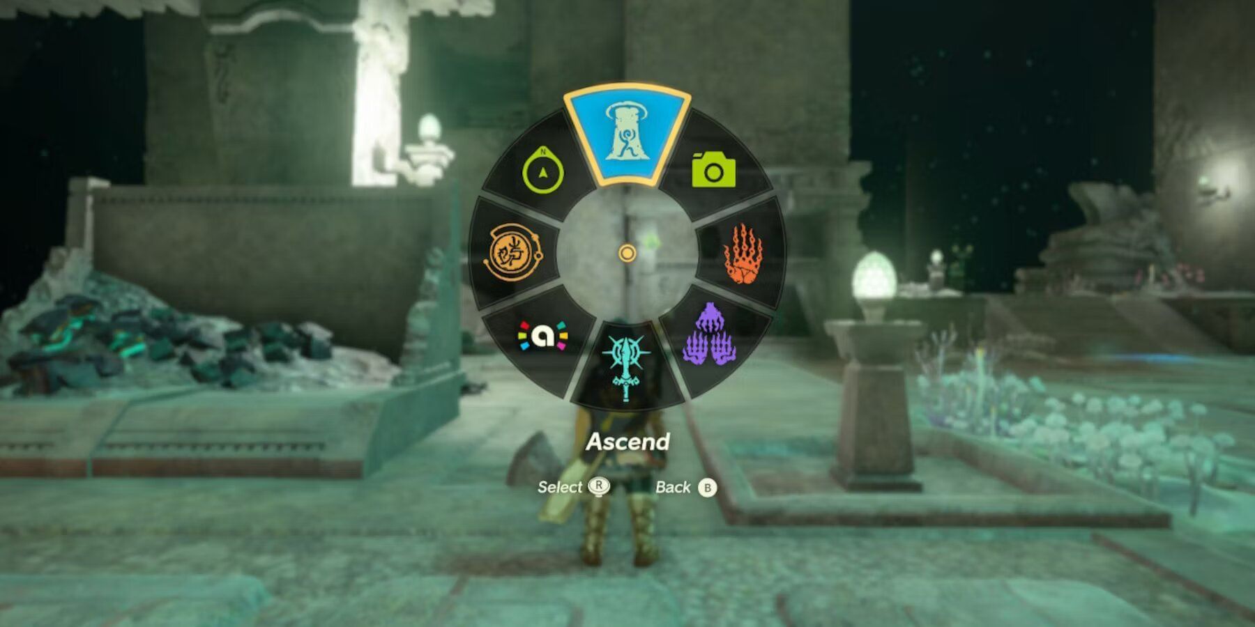 Find Fuse on the Ability wheel (Image via Nintendo)