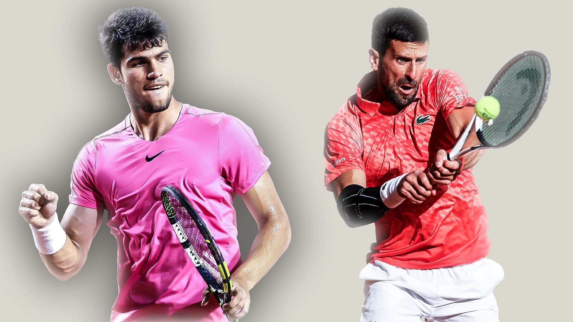 Novak Djokovic and Carlos Alcaraz are the top 2 players