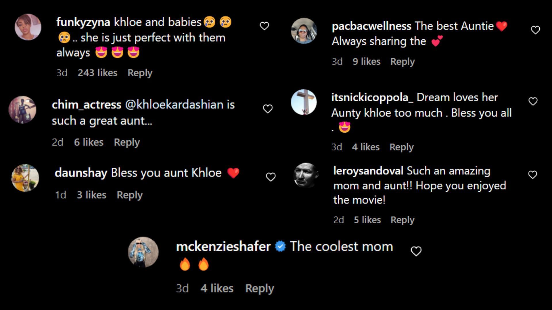 Many left positive comments under Khloe Kardashian&#039;s post (Image via Instagram / @khloekardashian)