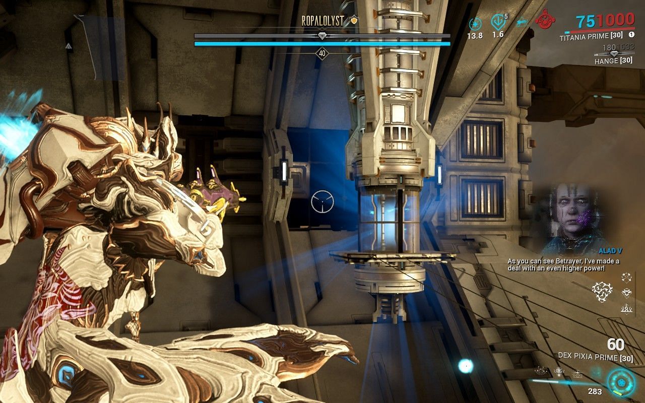 The Capacitor towers in the boss fight (image via Digital Extremes)