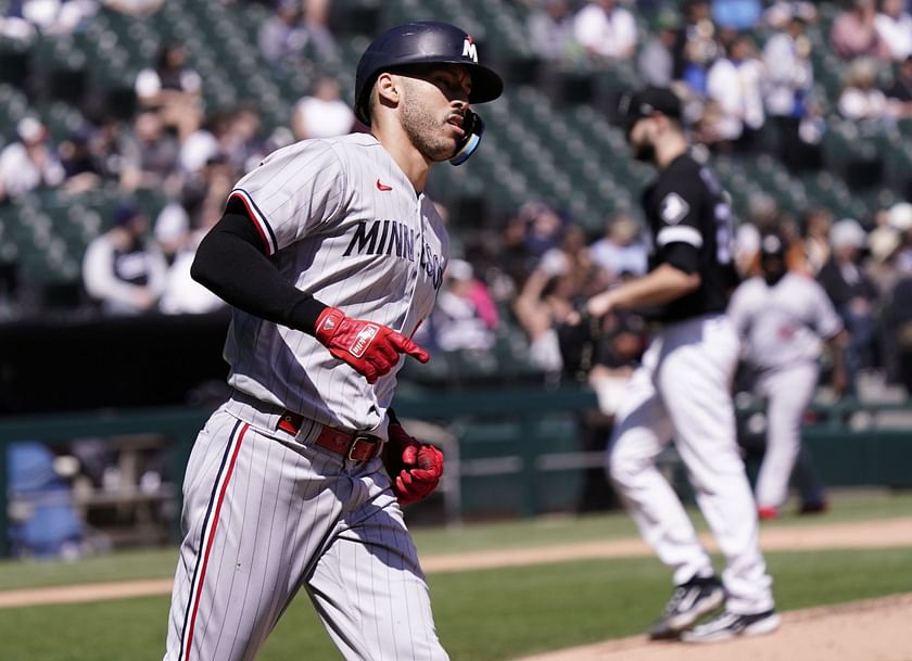 Carlos Correa of the Minnesota Twins looks on against the Chicago