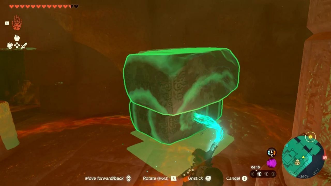 Move the stones to uncover the hole in the wall (Image via Nintendo)