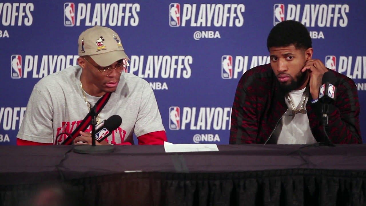 Former OKC Thunder stars Russell Westbrook and Paul George