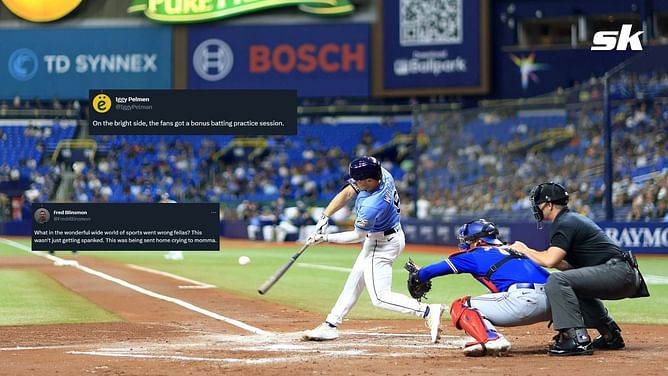 MLB fans troll Tampa Bay Rays as they give up 20 runs in uncharacteristic loss to the Blue Jays: "Fans got a bonus batting practice session"