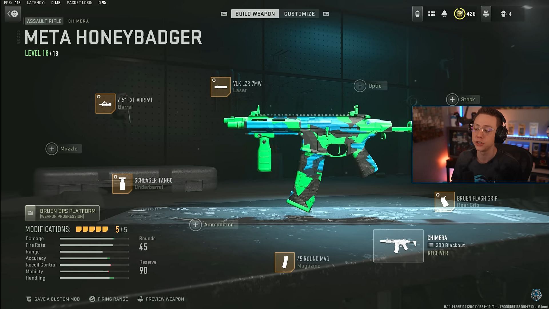 Chimera loadout (Image via YouTube/WhosImmortal)