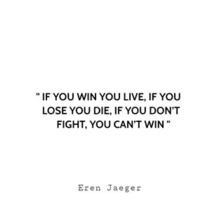 Attack on Titan tattoo ideas: Eren Yeager quote (image via Pinterest)