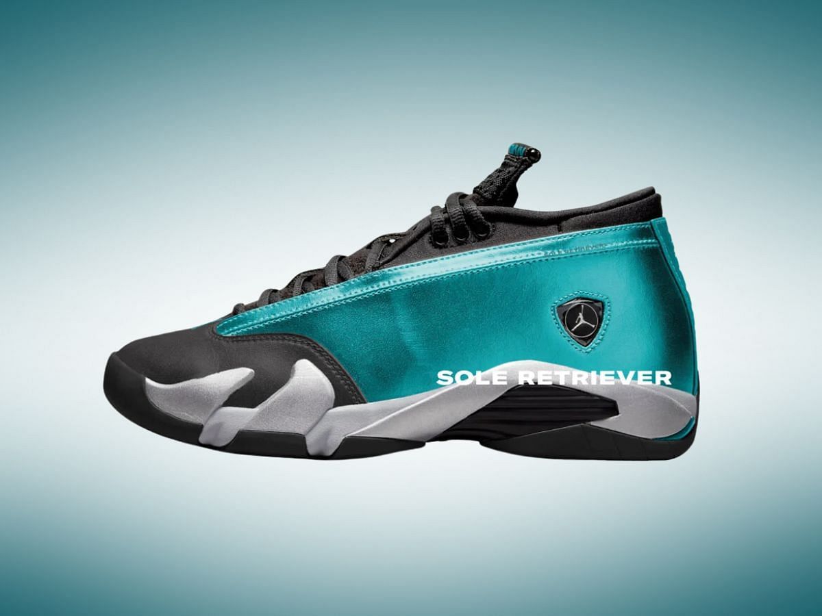 Nike AJ 14 Low WMNS &ldquo;Mineral Teal&rdquo; sneaker (Image via Sole Retriever)