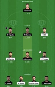 GT vs SRH Dream11 Prediction Team, Grand League