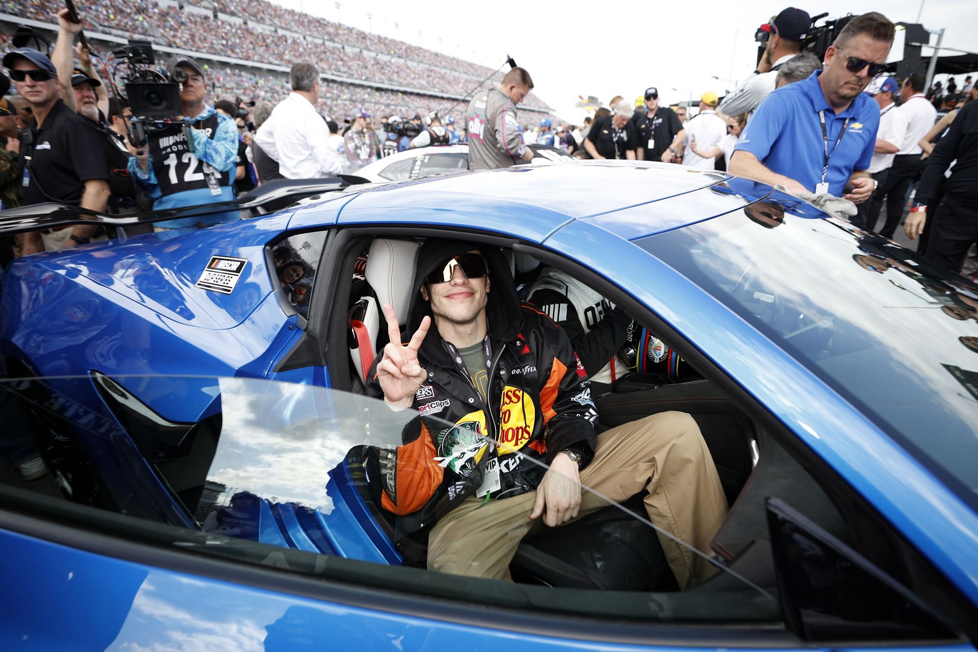 Pete Davidson at NASCAR Cup Series 65th Annual Daytona 500 (image via Getty Images)