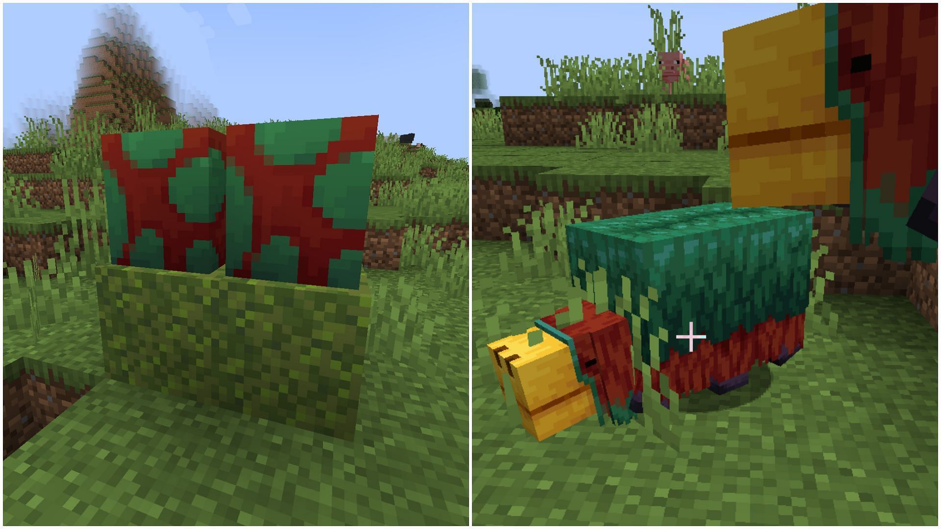 The new little sniffs advancement can be achieved after feeding baby Sniffer with any seed in Minecraft 1.20 Trails and Tales update (Image via Sportskeeda)