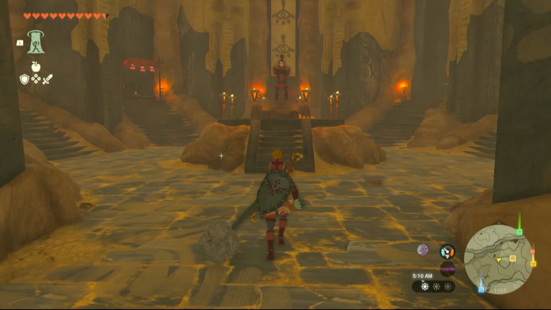 Opening chamber of the Yiga Hideout (Image via Nintendo)