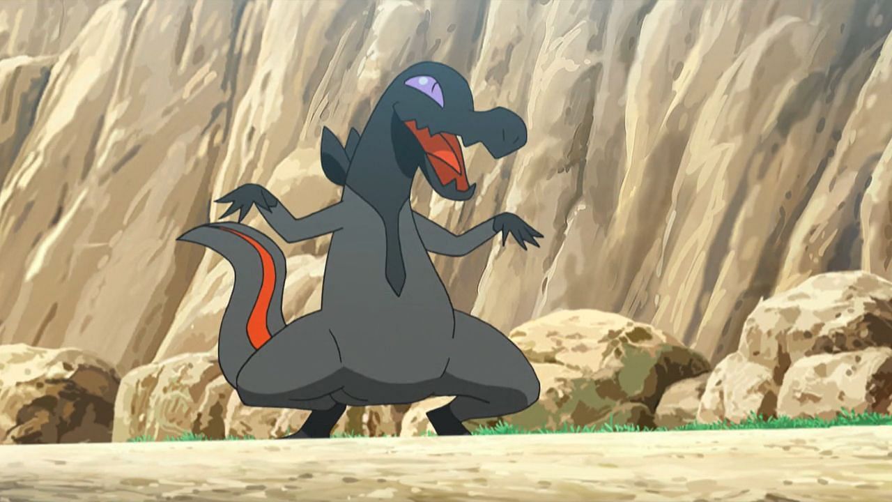 Salandit as it appears in the anime (Image via The Pokemon Company)
