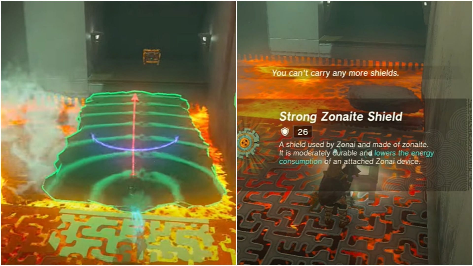 Unlock the chest to acquire a Strong Zonaite Shield (Image via The Legend of Zelda Tears of the Kingdom)