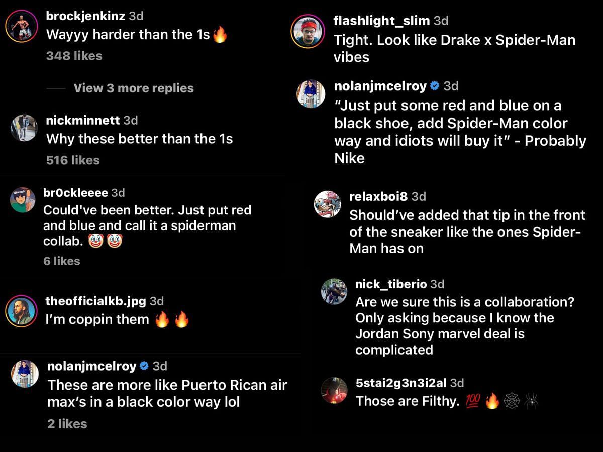 Take a look at the reviews of other internet users (Image via Instagram/@sneakernews)