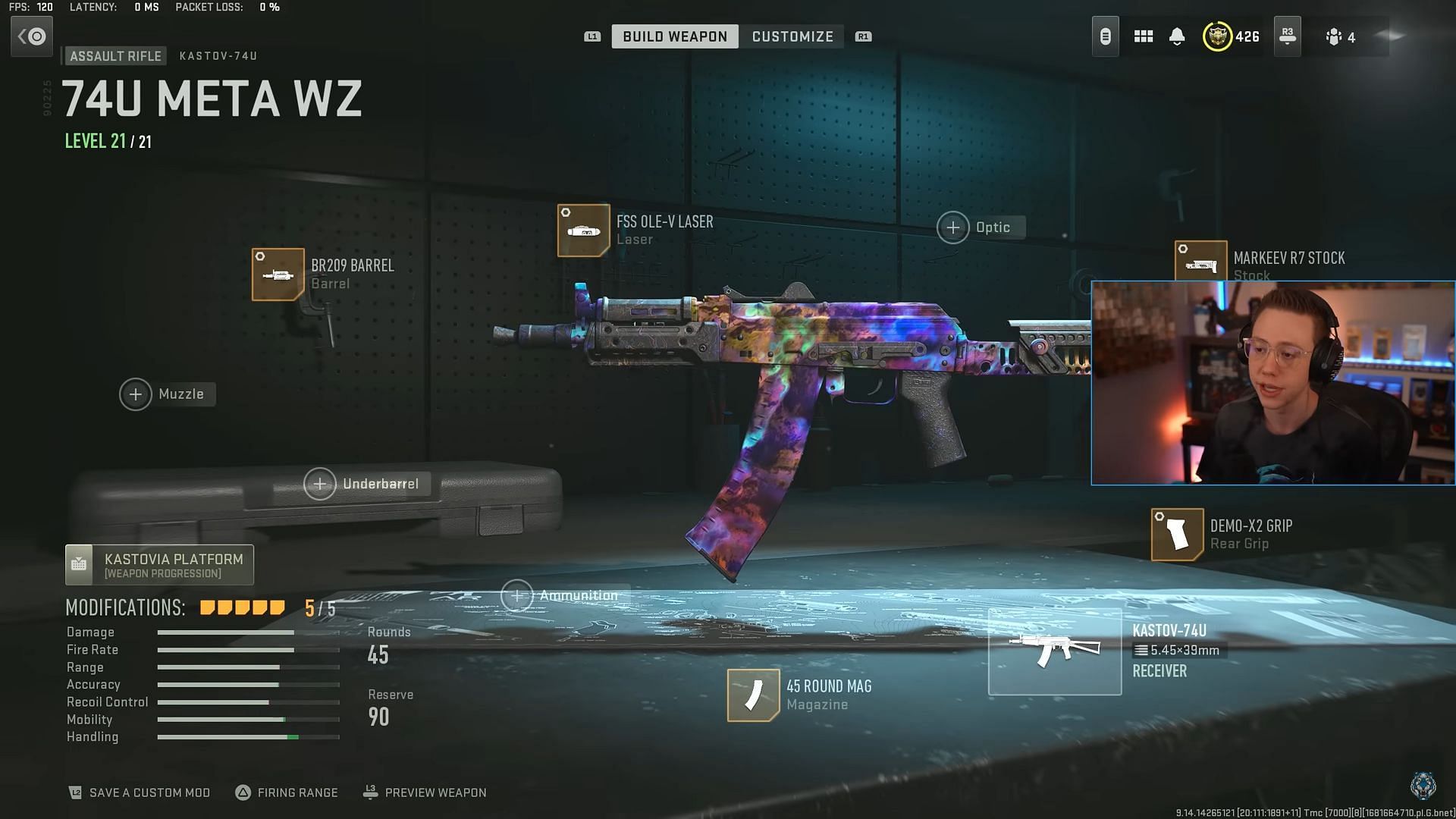 Kastov-74u loadout (Image via YouTube/WhosImmortal)