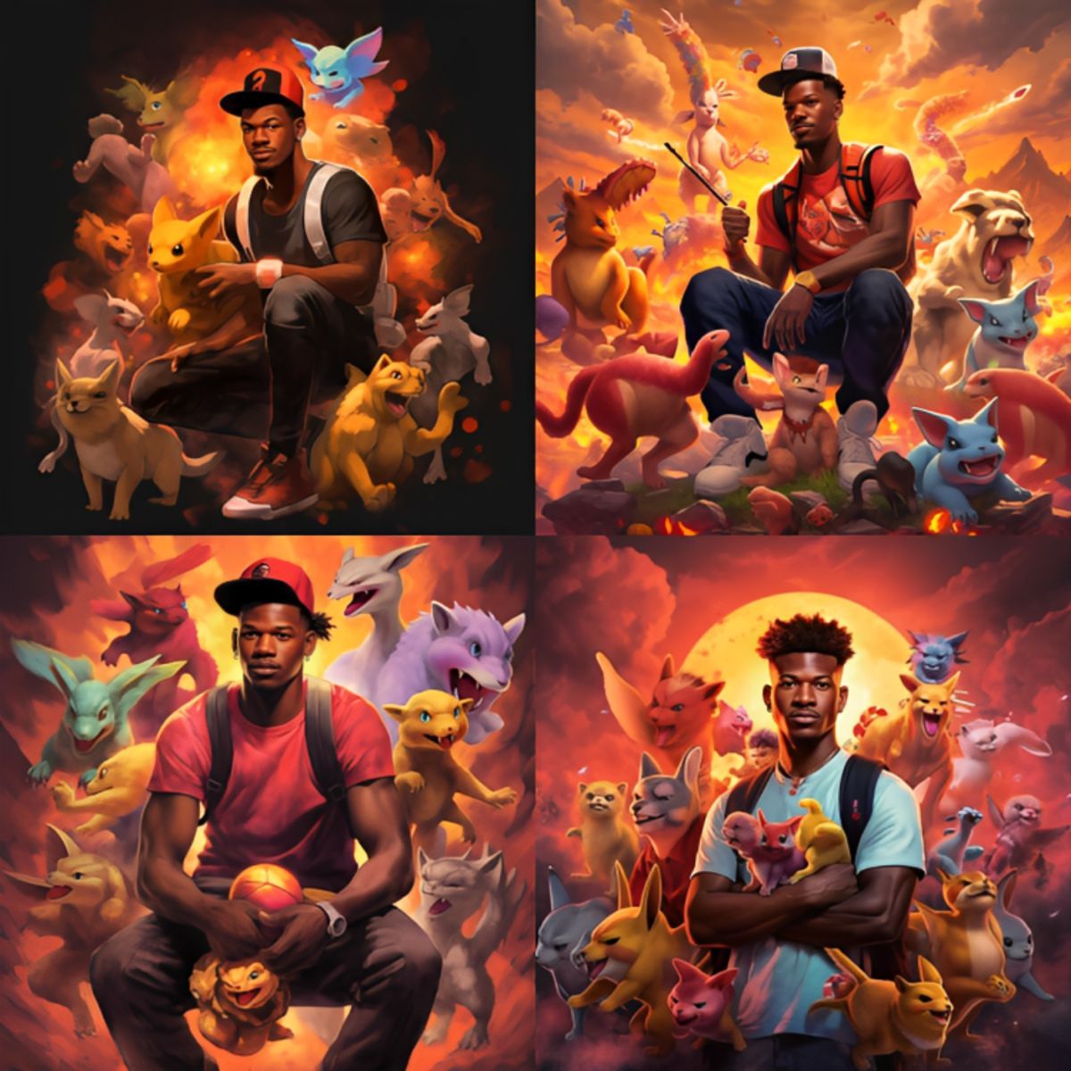 Jimmy Butler as a Pokemon trainer.