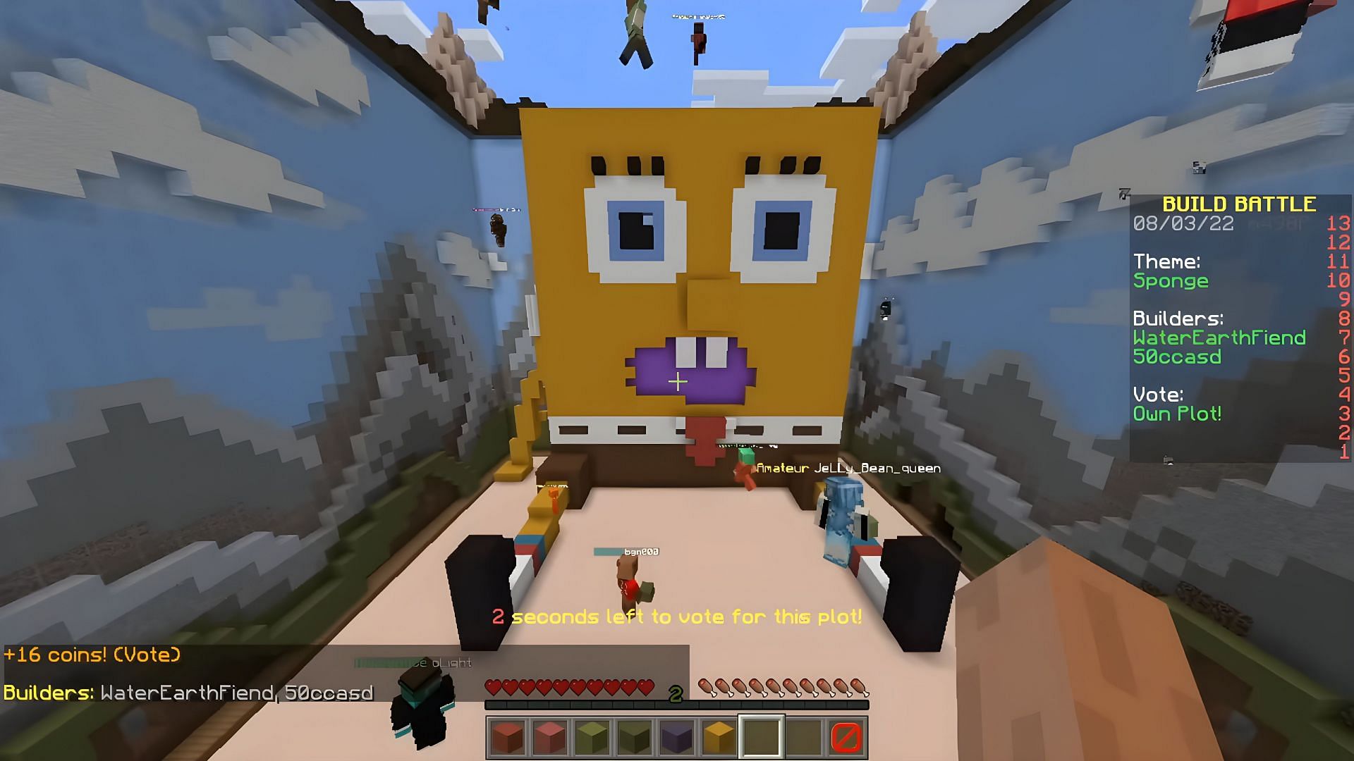 MInecraft Build Battle servers are extremely fun (Image via Mojang)