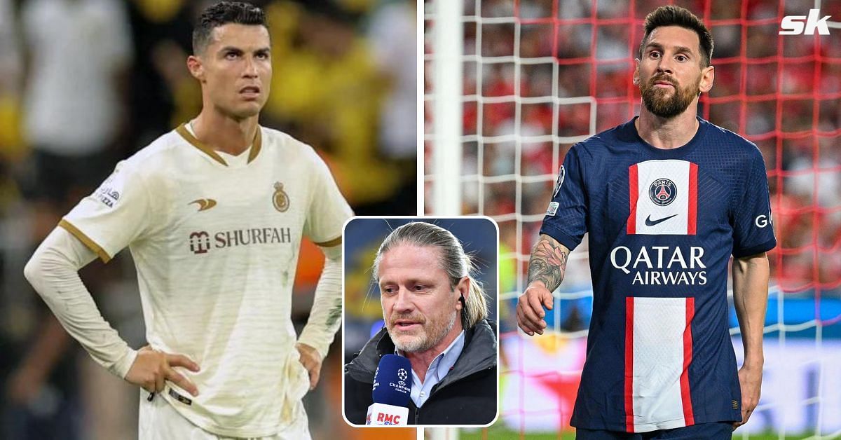 Emmanuel Petit jumps to the defense of Cristiano Ronaldo and Lionel Messi.