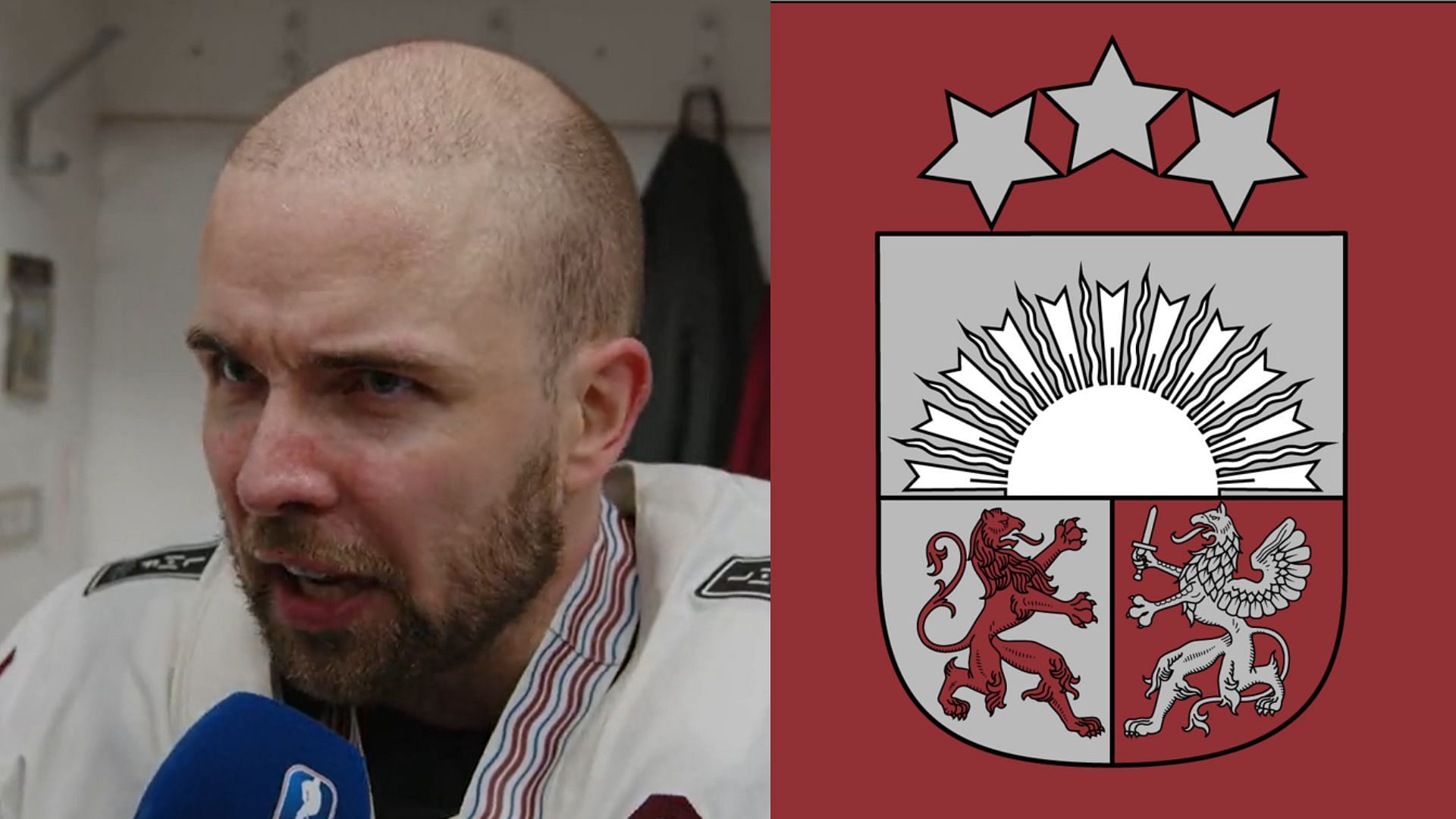 Roberts Bukarts gets emotional after Latvia clinch bronze medal at IIHF Worlds