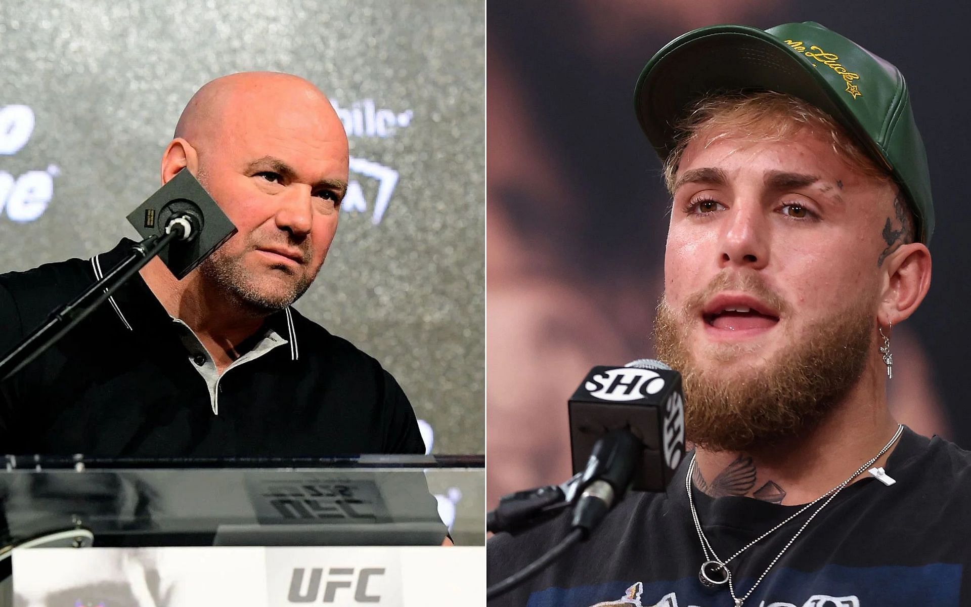 Dana White [Left], and Jake Paul [Right]