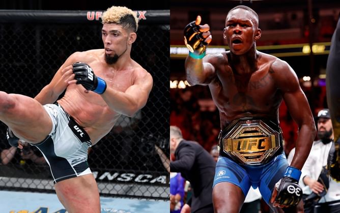 Israel Adesanya reacts to Johnny Walker's hilarious "working on reflexology" video