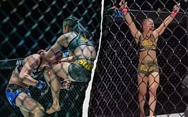 Get a cage-side view of Stamp’s crushing body kick against Alyse Anderson