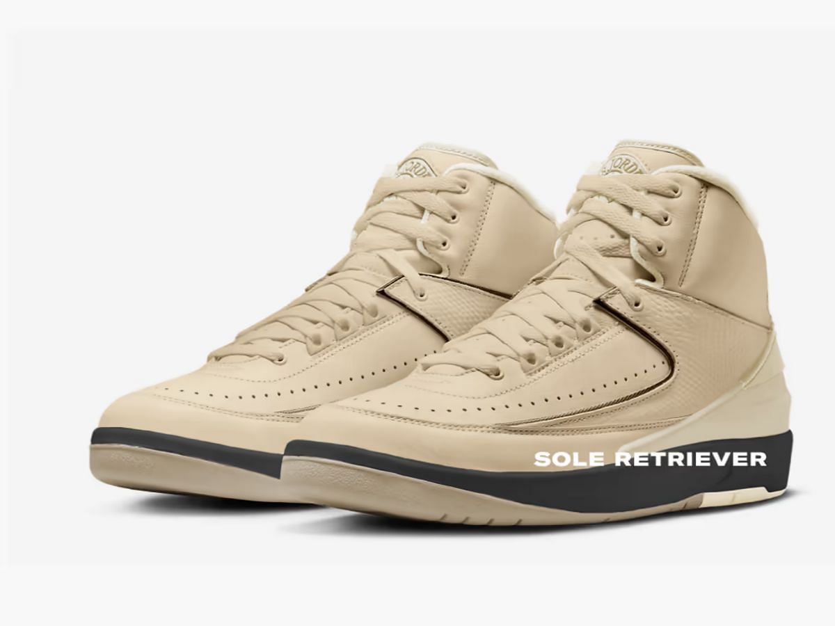 Nike Air Jordan 2 &quot;Sail&quot; sneakers (Image via Sole Retriever)