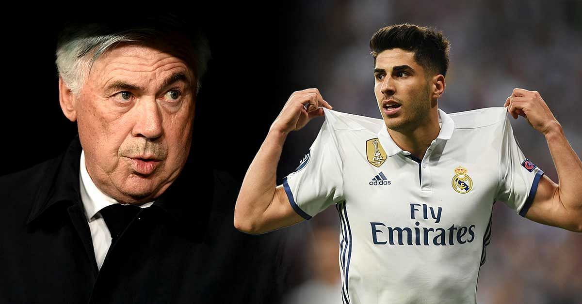Real Madrid manager Carlo Ancelotti and player Marco Asensio 