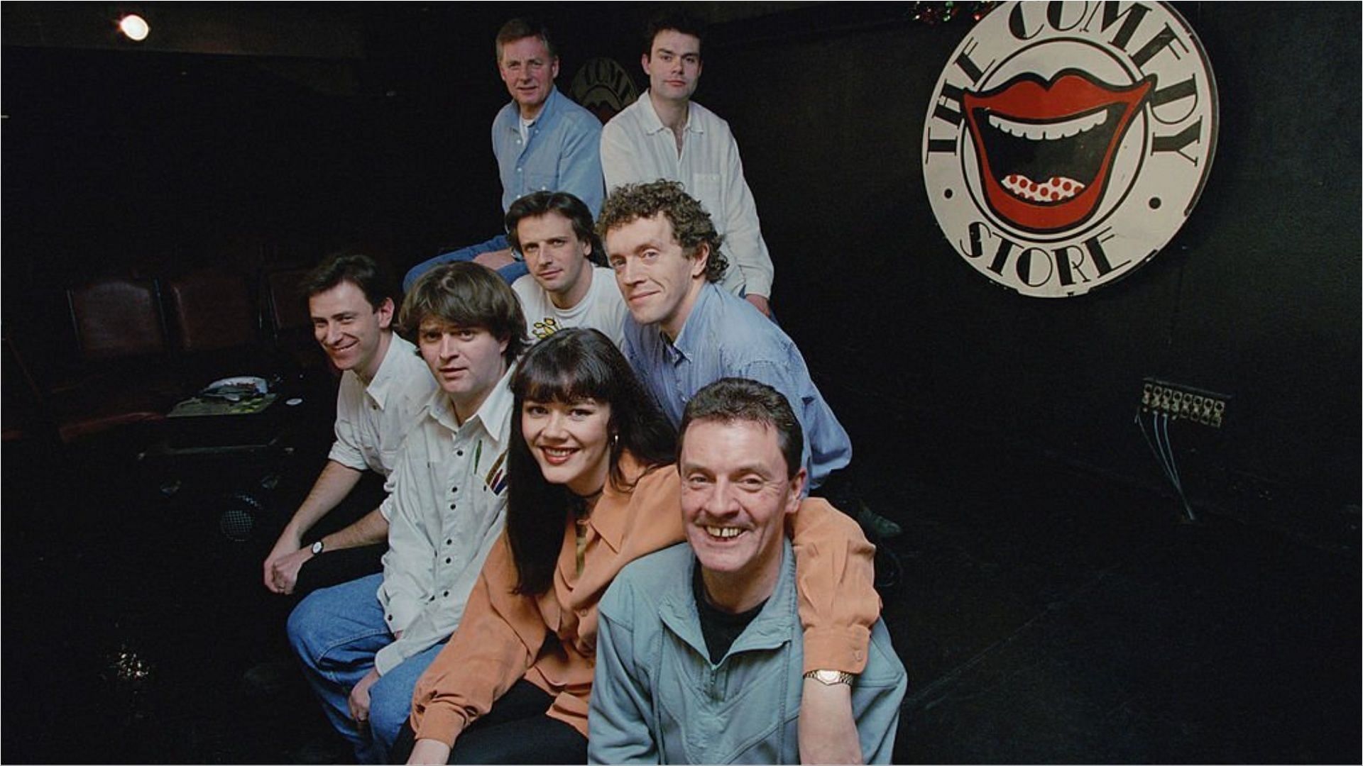 Andy Smart with the rest of the members of The Comedy Store Players (Image via Peter Macdiarmid/Getty Images)